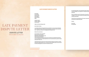 Late Payment Dispute Letter