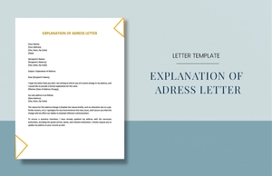 Explanation Of Address Letter