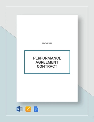 Performance Agreement Contract Template Performance Agreement Contract Template