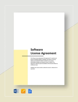 Software License Agreement Template