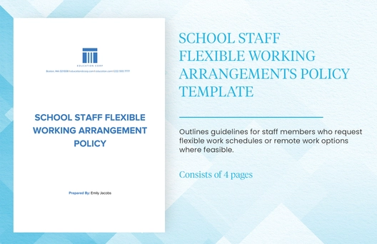School Staff Flexible Working Arrangements Policy Template