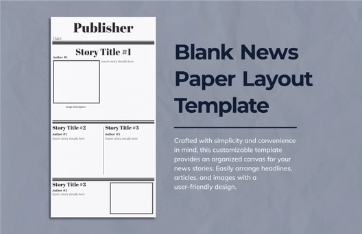 Blank News Paper Layout Template