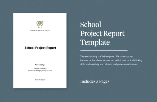 School Project Report Template School Project Report Template
