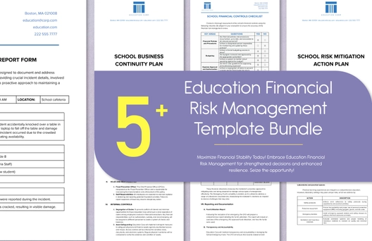 5+ Education Financial Risk Management Template Bundle