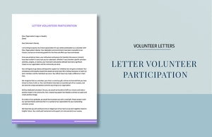 Letter Volunteer Participation