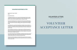 Volunteer Acceptance Letter