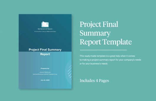 Project Final Summary Report Template