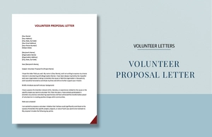 Volunteer Proposal Letter