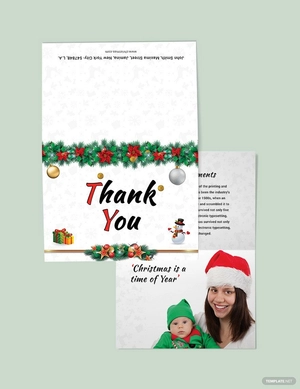 Christmas Cantata Brochure Thank you card Template