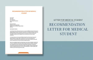 Recommendation Letter For Medical Student Recommendation Letter For Medical Student