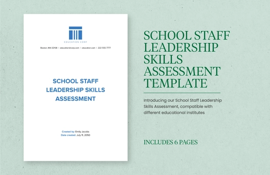 School Staff Leadership Skills Assessment Template School Staff Leadership Skills Assessment Template