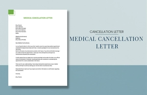 Medical Cancellation Letter