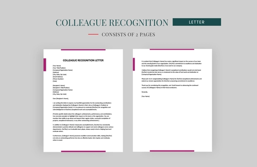Colleague Recognition Letter