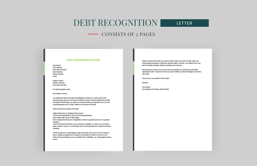 Debt Recognition Letter Debt Recognition Letter