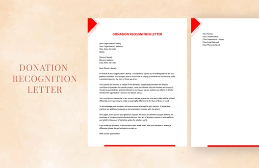 Donation Recognition Letter Donation Recognition Letter