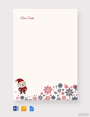 Santa Christmas Letter