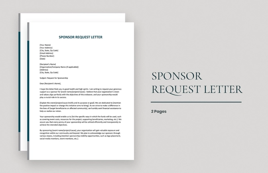 Sponsor Request Letter