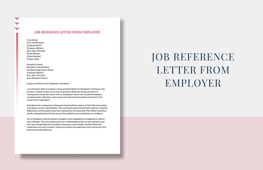 Job Reference Letter From Employer