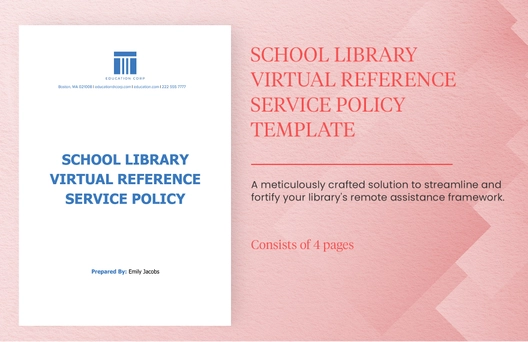 School Library Virtual Reference Service Policy Template