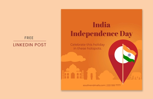 India Independence Day LinkedIn Post Template