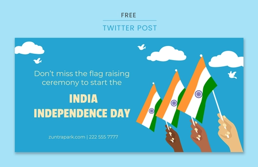 India Independence Day Twitter Post Template
