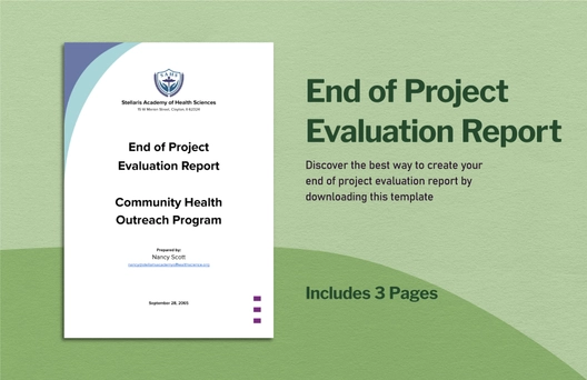 End of Project Evaluation Report End of Project Evaluation Report