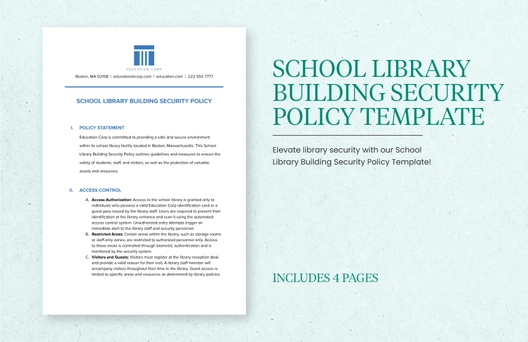 School Library Building Security Policy Template