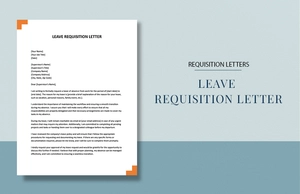 Leave Requisition Letter Leave Requisition Letter