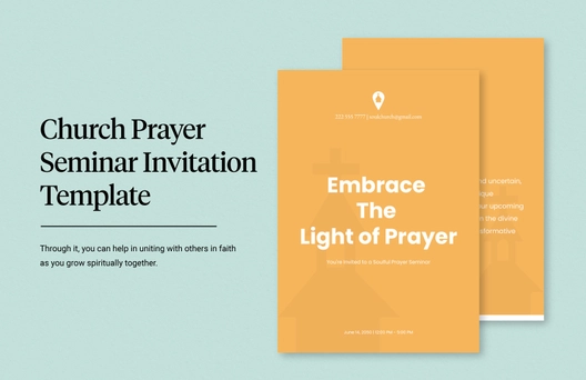 Church Prayer Seminar Invitation Template