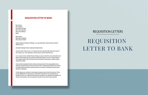 Requisition Letter To Bank