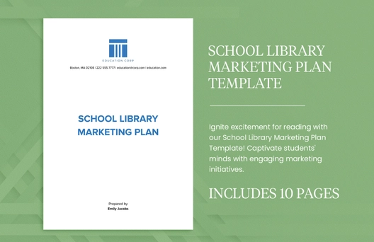 School Library Marketing Plan Template