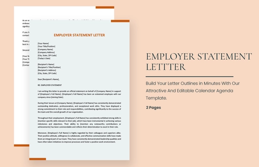 Employer Statement Letter