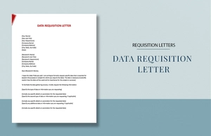 Data Requisition Letter Data Requisition Letter