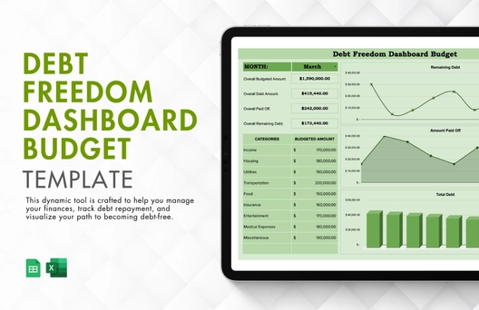 Debt Freedom Dashboard Budget Template