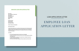 Employee Loan Application Letter