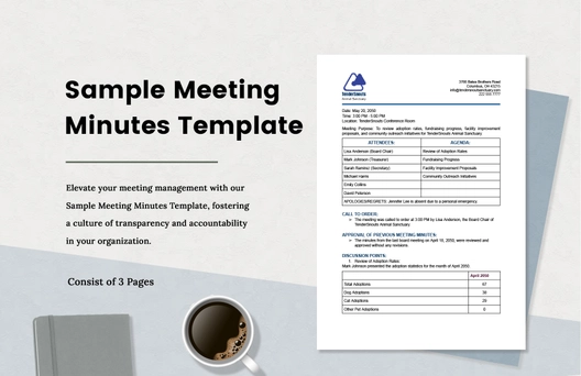 Sample Meeting Minutes Template