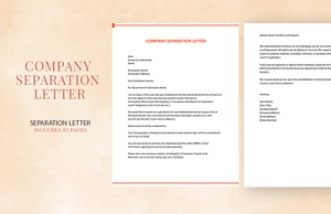 Company Separation Letter