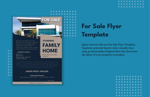For Sale Flyer Template