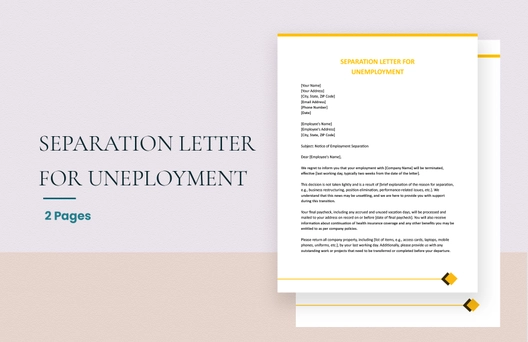 Separation Letter For Unemployment