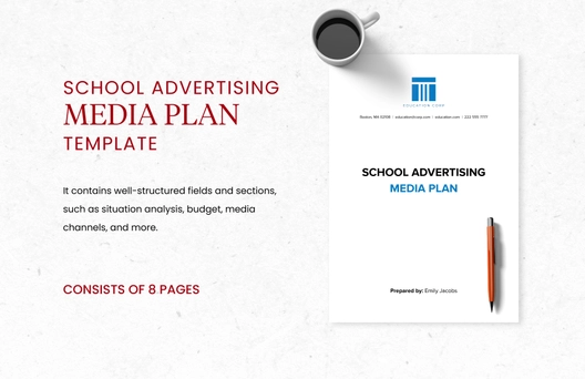 School Advertising Media Plan Template