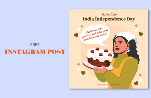 India Independence Day Instagram Post Template