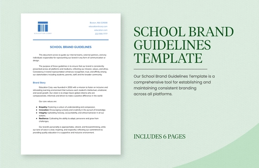 School Brand Guidelines Template