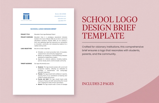 School Logo Design Brief Template