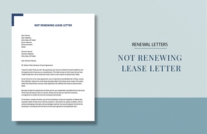 Not Renewing Lease Letter