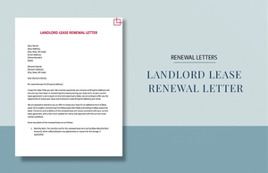 Landlord Lease Renewal Letter Landlord Lease Renewal Letter