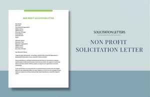 Non Profit Solicitation Letter