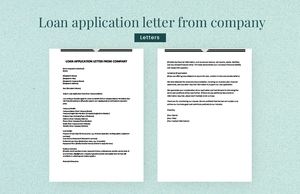 Loan application letter from company