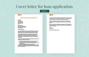 Cover letter for loan application