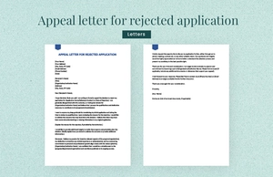 Appeal letter for rejected application Appeal letter for rejected application