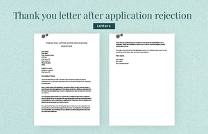 Thank you letter after application rejection